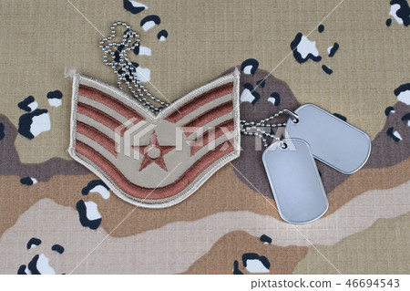 US AIR FORCE Staff Sergeant rank patch dog tags US AIR FORCE Staff Sergeant rank patch dog tags 46694543