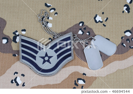 US AIR FORCE Staff Sergeant rank patch dog tags US AIR FORCE Staff Sergeant rank patch dog tags 46694544
