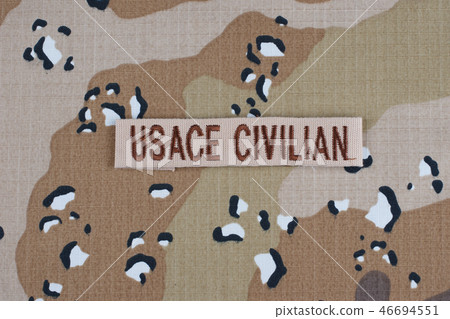 USACE CIVILIAN branch tape on desert uniform USACE CIVILIAN branch tape on desert uniform 46694551