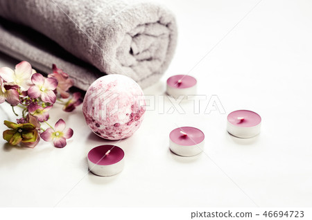 bath bomb on white background bath bomb on white background 46694723