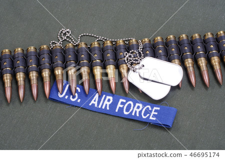 dog tags on US AIR FORCE uniform 46695174