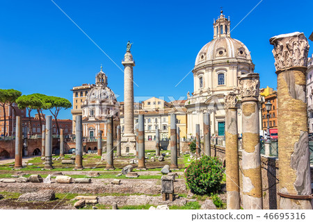 Trajan's Forum, Trajan's Column and Basilica Ulpia in Rome 46695316
