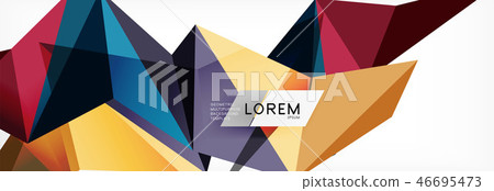 Science background. Abstract triangle pattern. Vector abstract geometric template 46695473
