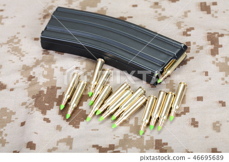 5.56 mm cartridges on US MARINES uiniform 46695689