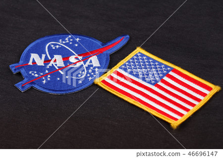 NASA emblem patch on black uniform NASA emblem patch on black uniform 46696147