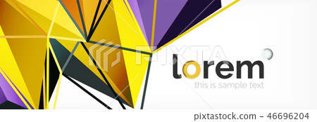 Modern geometric background. Poster template with polygonal elements 46696204