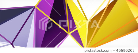 Vector colorful geometric triangle background, crystal banner design 46696205