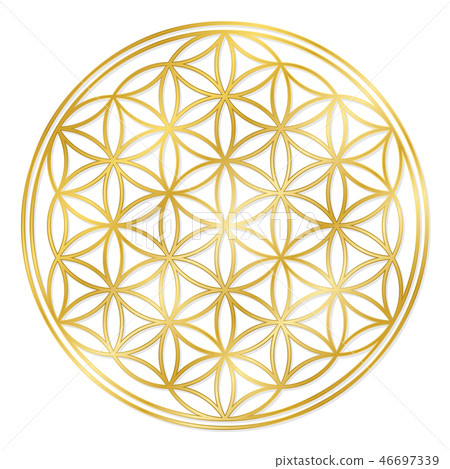 Golden Flower Of Life 46697339