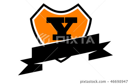 Shield Ribbon Letter Y Shield Ribbon Letter Y 46698947