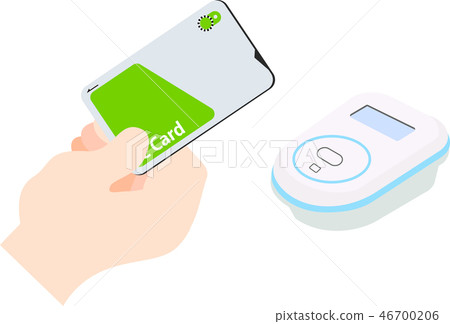 Electronic money Transportation IC card illustration Electronic payment 46700206