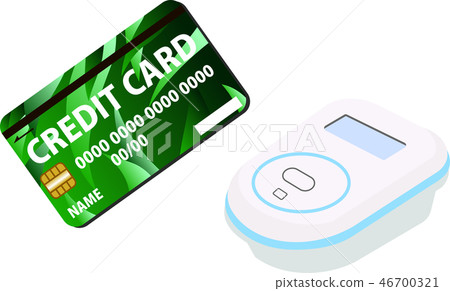 Electronic money credit card electronic payment illustration 46700321