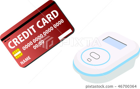 Electronic money credit card electronic payment illustration 46700364