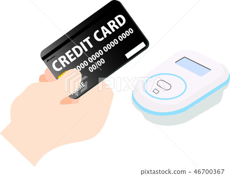 Electronic money credit card electronic payment illustration 46700367