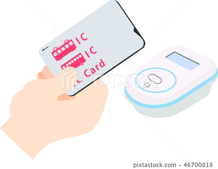 Electronic money Smartphone payment Osaifu-keitai Illustration 46700818