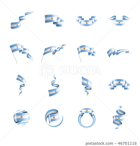 Argentina flag, vector illustration on a white background Argentina flag, vector illustration on a white background 46701118