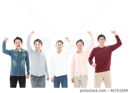 Casual Male Multiple 20s to 40s Guts Pose 46701899