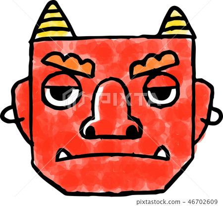 Setsubun紅色惡魔插圖豆磨坊早春 Setsubun紅色惡魔插圖豆磨坊早春 46702609