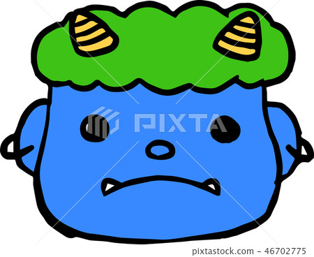 Setsubun Mamemaki Aoni hand-drawn illustration Setsubun Mamemaki Aoni hand-drawn illustration 46702775