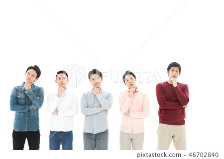 Casual Men Multiple 20s-40s Arm Set Thinking Casual Men Multiple 20s-40s Arm Set Thinking 46702840