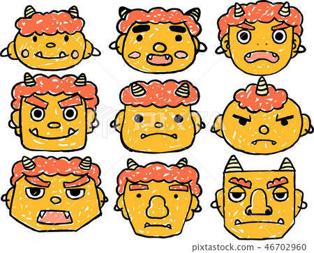 Setsubun Honi Mamemaki cute illustrations 46702960