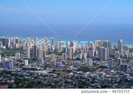 從Tantalas,夏威夷小山的看法 從Tantalas,夏威夷小山的看法 46703757