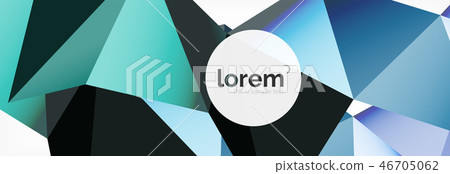 Vector colorful geometric triangle background, crystal banner design Vector colorful geometric triangle background, crystal banner design 46705062