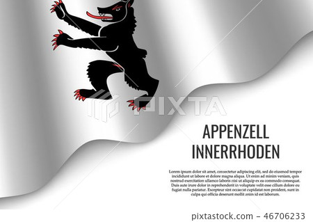 waving flag of region Switzerland 46706233