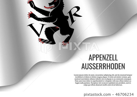 waving flag of region Switzerland 46706234