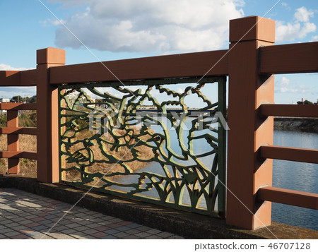Shimohanamizu Bridge of wooden bridge image 46707128