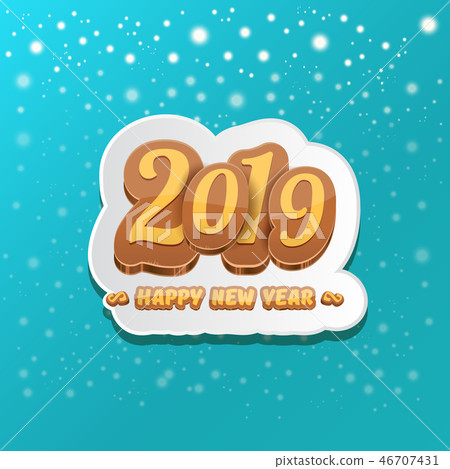 2019 Happy new year design background or greeting card with colorful numbers and greeting text 2019 Happy new year design background or greeting card with colorful numbers and greeting text 46707431