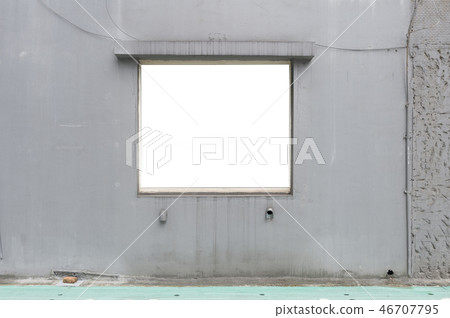 Large blank billboard on a street wall, 46707795