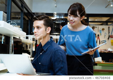 Researcher working in a laboratory Researcher working in a laboratory 46708408