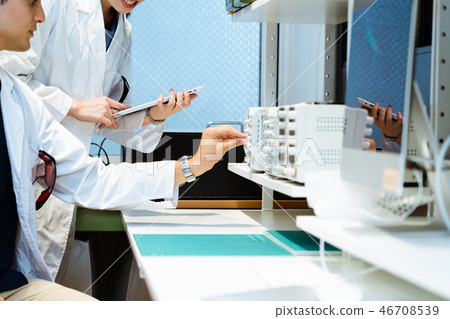 Researcher working in a laboratory 46708539