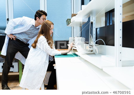 Researcher working in a laboratory 46708591