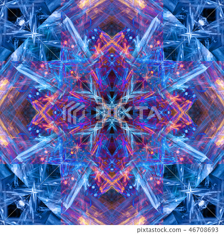 Art abstract design. Vivid, color, mirror pattern. 46708693