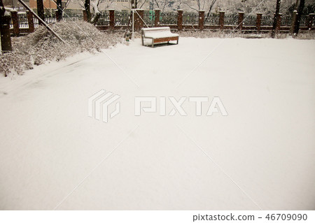 Snowy landscape, winter background 46709090