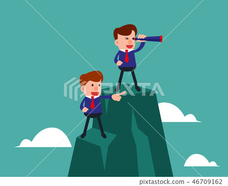 Opportunities. Business people stand Opportunities. Business people stand 46709162