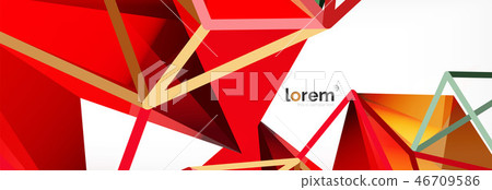 Modern geometric background. Poster template with polygonal elements 46709586