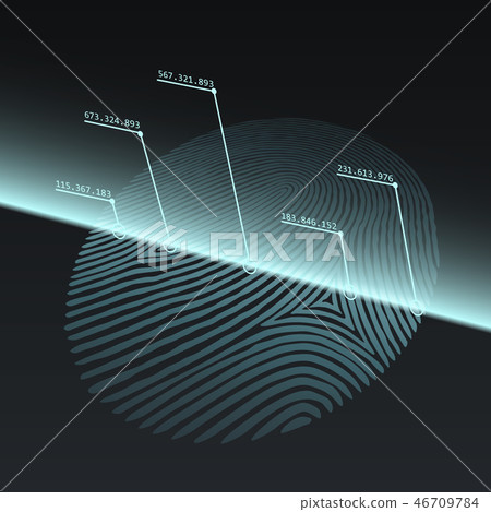Fingerprint Imprint Technology Concept. 46709784