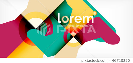 Abstract round elements composition background, organic design 46710230