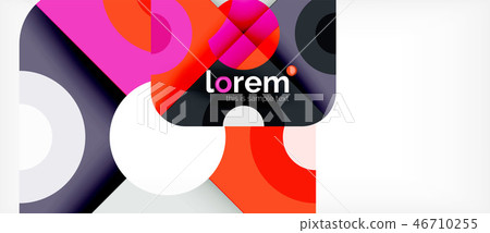 Colorful trendy geometric shapes background Colorful trendy geometric shapes background 46710255
