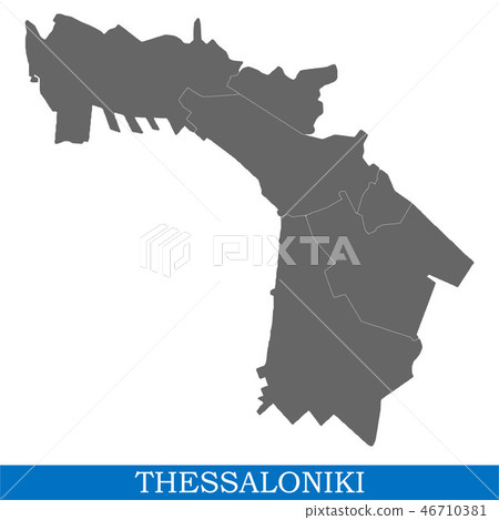 High Quality map city of Greece 46710381