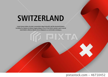 Waving ribbon with Flag, vector illustration Waving ribbon with Flag, vector illustration 46710452