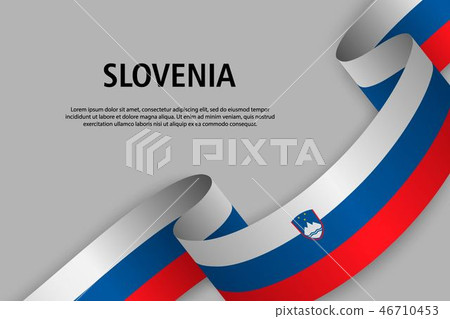 Waving ribbon with Flag, vector illustration Waving ribbon with Flag, vector illustration 46710453