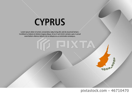 Waving ribbon with Flag, vector illustration 46710470