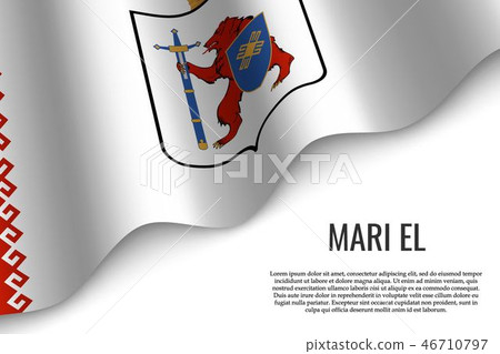 waving flag on transparent background 46710797
