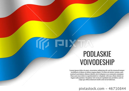 waving flag region of Poland 46710844