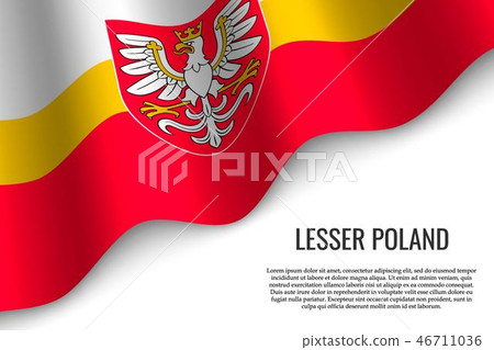 waving flag region of Poland 46711036