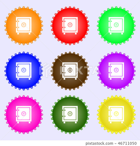Safe money icon sign. Big set of colorful, diverse Safe money icon sign. Big set of colorful, diverse 46711050