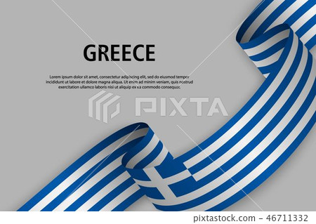 Waving ribbon with Flag, vector illustration Waving ribbon with Flag, vector illustration 46711332